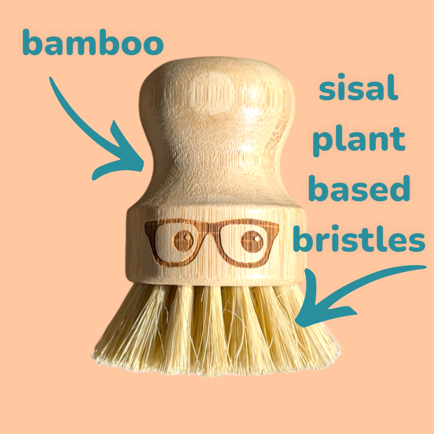 Geeky Pot Scrubber | Fun Sustainable Bamboo Pot Scrubbing Brush-1