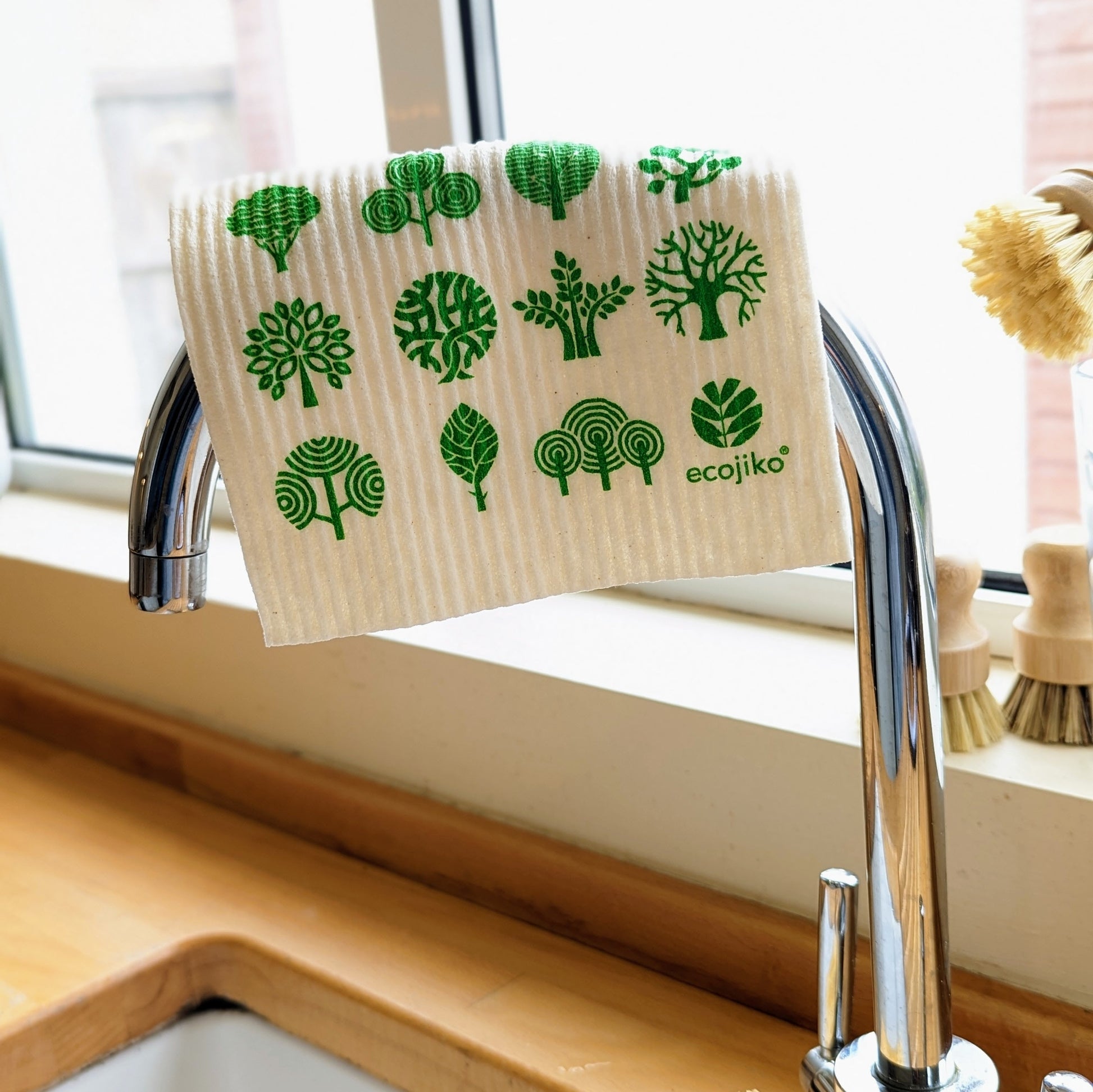 Swedish Dish Cloths | Natural Compostable Reusable Kitchen Cleaning Cloths (2 pack)-3