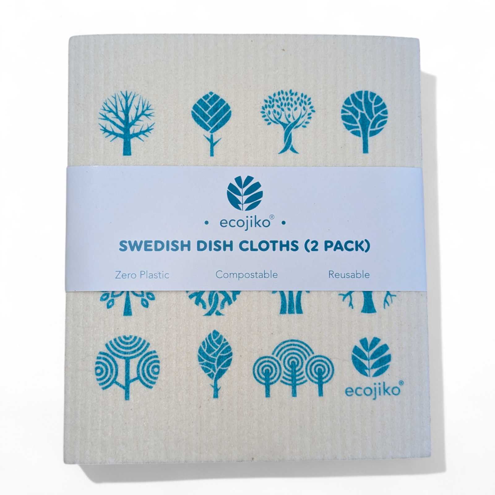Swedish Dish Cloths | Natural Compostable Reusable Kitchen Cleaning Cloths (2 pack)-0