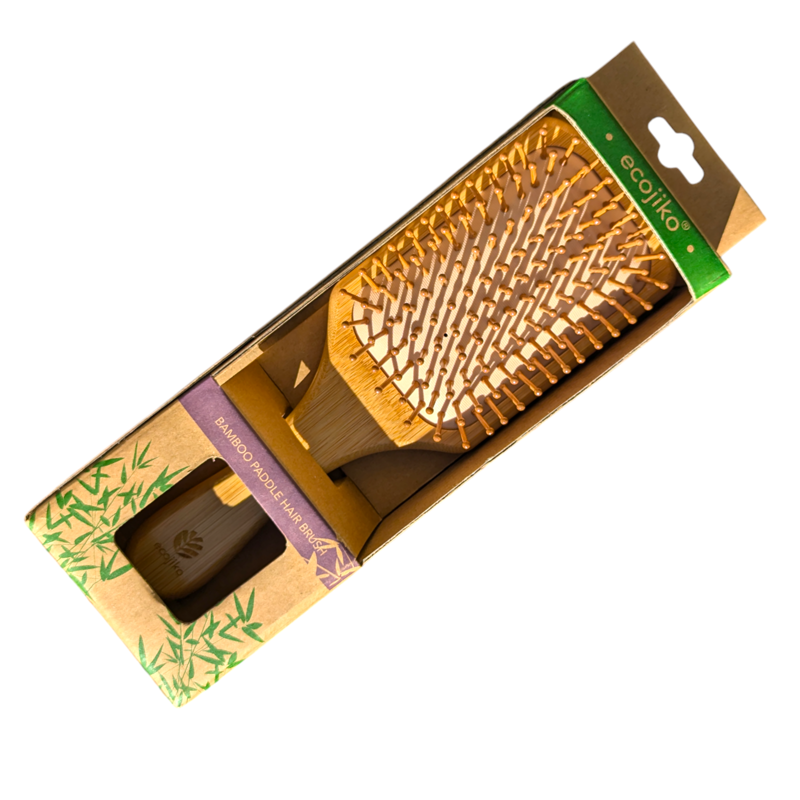 Bamboo Paddle Hair Brush | Sustainable Handle and Pins-1