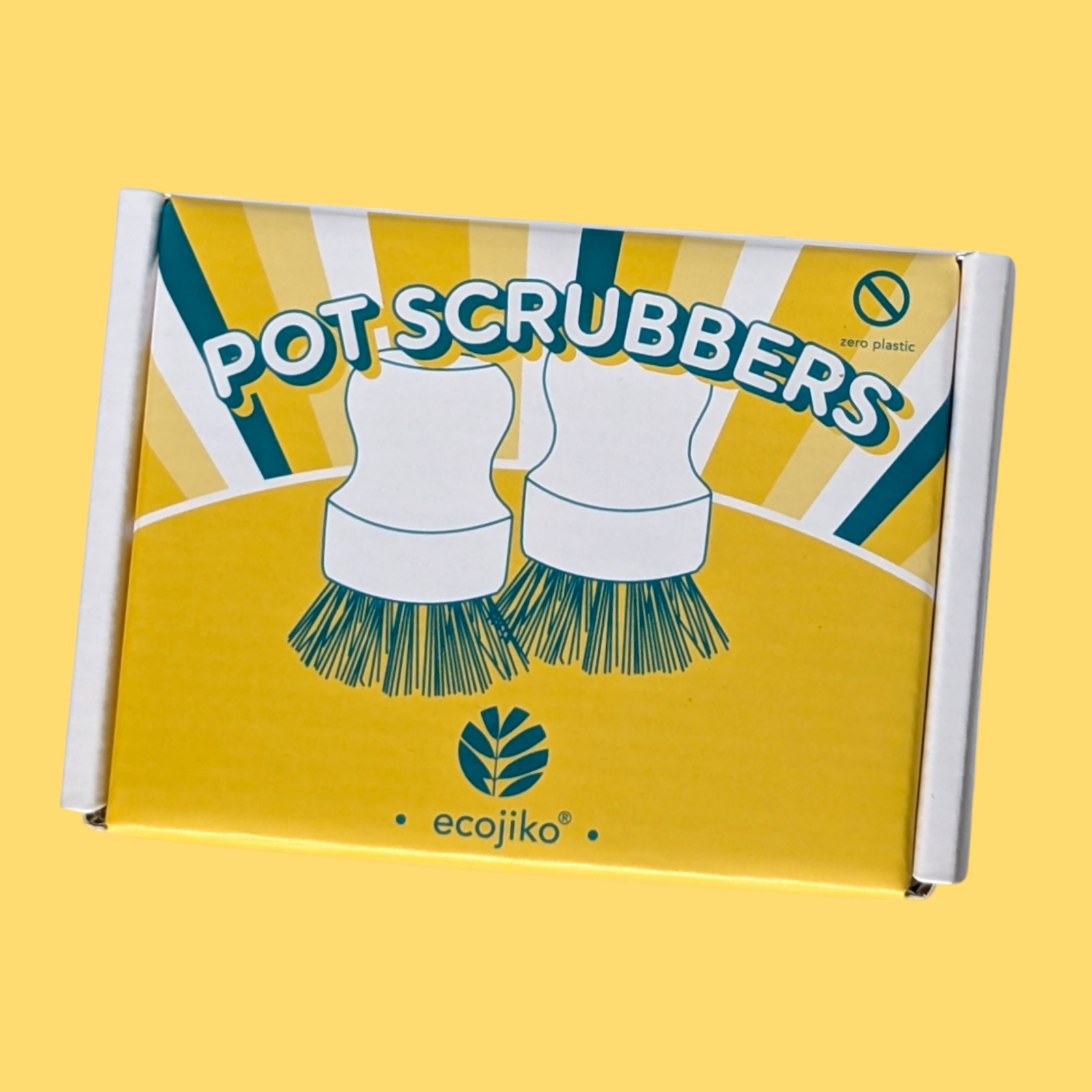 Sustainable Bamboo Pot Scrubbers | Natural Wooden Plant Based Kitchen Washing Up Cleaning Scrubbing Brushes-4